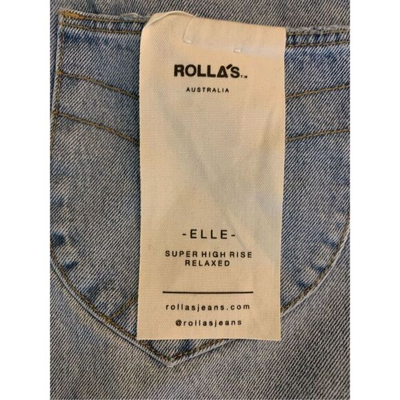 Rolla's Elle Super High Rise Relaxed Jeans Vanessa distressed light size 27 NEW - Picture 10 of 11